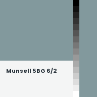 Color chip: Munsell 5BG 6/2