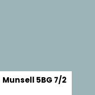 Color chip: Munsell 5BG 7/2