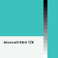 Color chip: Munsell 5BG 7/8