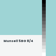 Color chip: Munsell 5BG 8/4