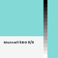 Color chip: Munsell 5BG 8/6