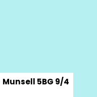 Color chip: Munsell 5BG 9/4