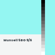 Color chip: Munsell 5BG 9/6