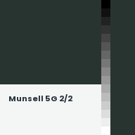 Color chip: Munsell 5G 2/2