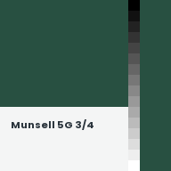 Color chip: Munsell 5G 3/4