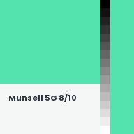 Color chip: Munsell 5G 8/10