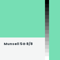 Color chip: Munsell 5G 8/8
