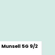 Color chip: Munsell 5G 9/2