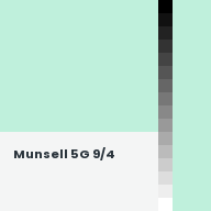 Color chip: Munsell 5G 9/4
