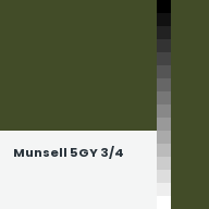 Color chip: Munsell 5GY 3/4