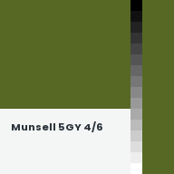 Color chip: Munsell 5GY 4/6