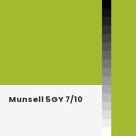 Color chip: Munsell 5GY 7/10