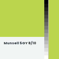 Color chip: Munsell 5GY 8/10