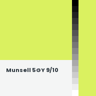 Color chip: Munsell 5GY 9/10