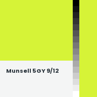 Color chip: Munsell 5GY 9/12