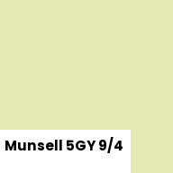 Color chip: Munsell 5GY 9/4