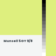 Color chip: Munsell 5GY 9/8
