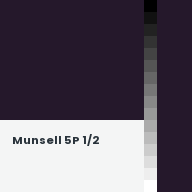 Color chip: Munsell 5P 1/2