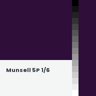 Color chip: Munsell 5P 1/6