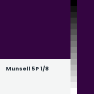 Color chip: Munsell 5P 1/8