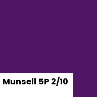 Color chip: Munsell 5P 2/10