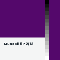 Color chip: Munsell 5P 2/12