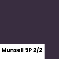 Color chip: Munsell 5P 2/2
