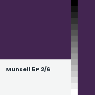 Color chip: Munsell 5P 2/6