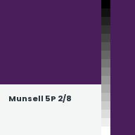 Color chip: Munsell 5P 2/8