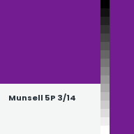 Color chip: Munsell 5P 3/14