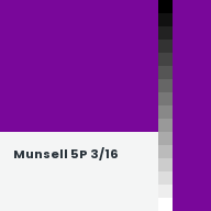 Color chip: Munsell 5P 3/16