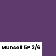 Color chip: Munsell 5P 3/6
