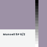 Color chip: Munsell 5P 6/2