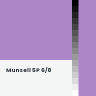 Color chip: Munsell 5P 6/8