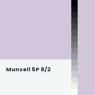 Color chip: Munsell 5P 8/2