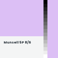 Color chip: Munsell 5P 8/6