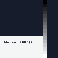 Color chip: Munsell 5PB 1/2