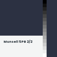 Color chip: Munsell 5PB 2/2