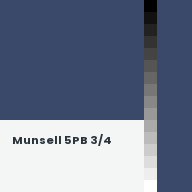 Color chip: Munsell 5PB 3/4