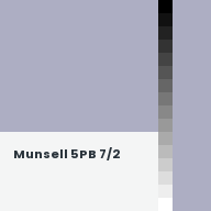 Color chip: Munsell 5PB 7/2