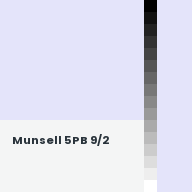 Color chip: Munsell 5PB 9/2