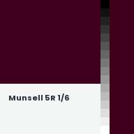 Color chip: Munsell 5R 1/6