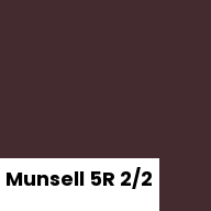 Color chip: Munsell 5R 2/2