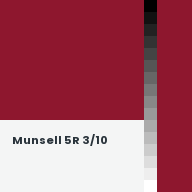 Color chip: Munsell 5R 3/10