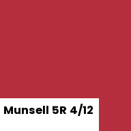 Color chip: Munsell 5R 4/12