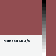 Color chip: Munsell 5R 4/6