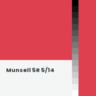 Color chip: Munsell 5R 5/14