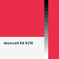 Color chip: Munsell 5R 5/16