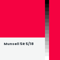 Color chip: Munsell 5R 5/18