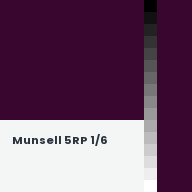 Color chip: Munsell 5RP 1/6